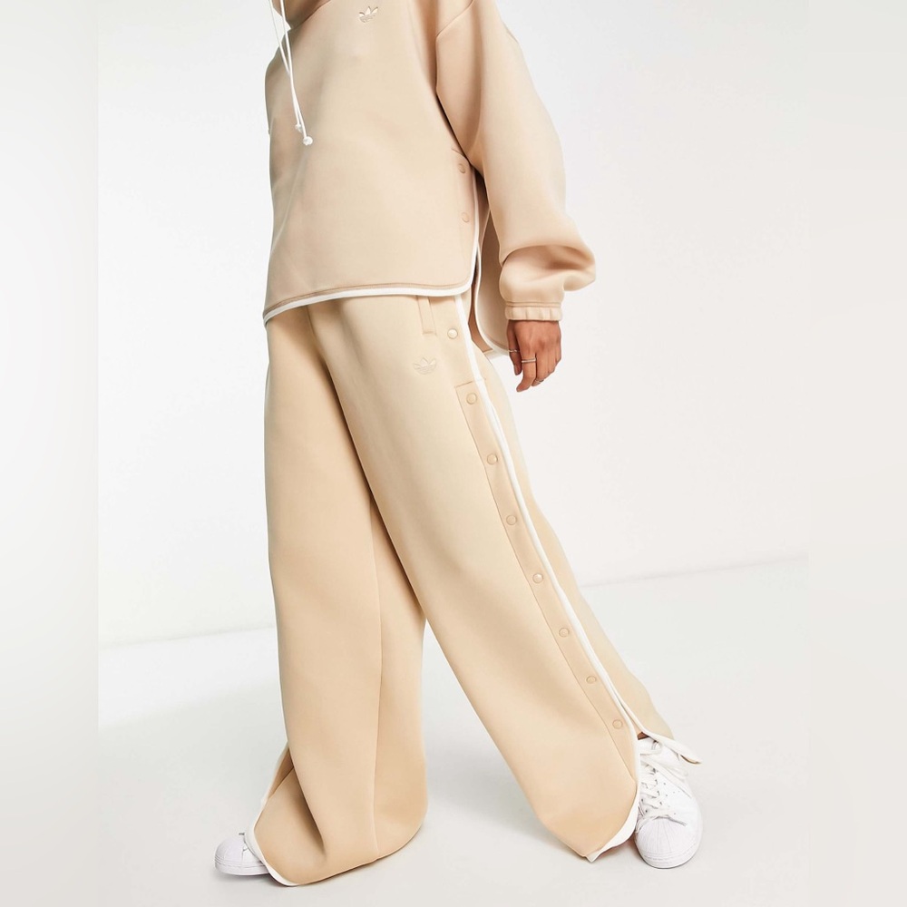 ADIDAS Mountain Explorer Wide-Leg Neoprene Snap Button Track Pants